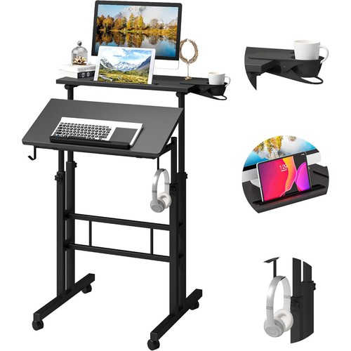 Stand desk small adjustable - up,