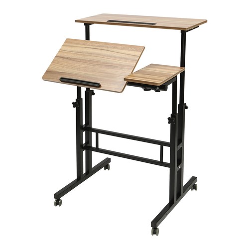 Rolling laptop desk - desk, adjustable